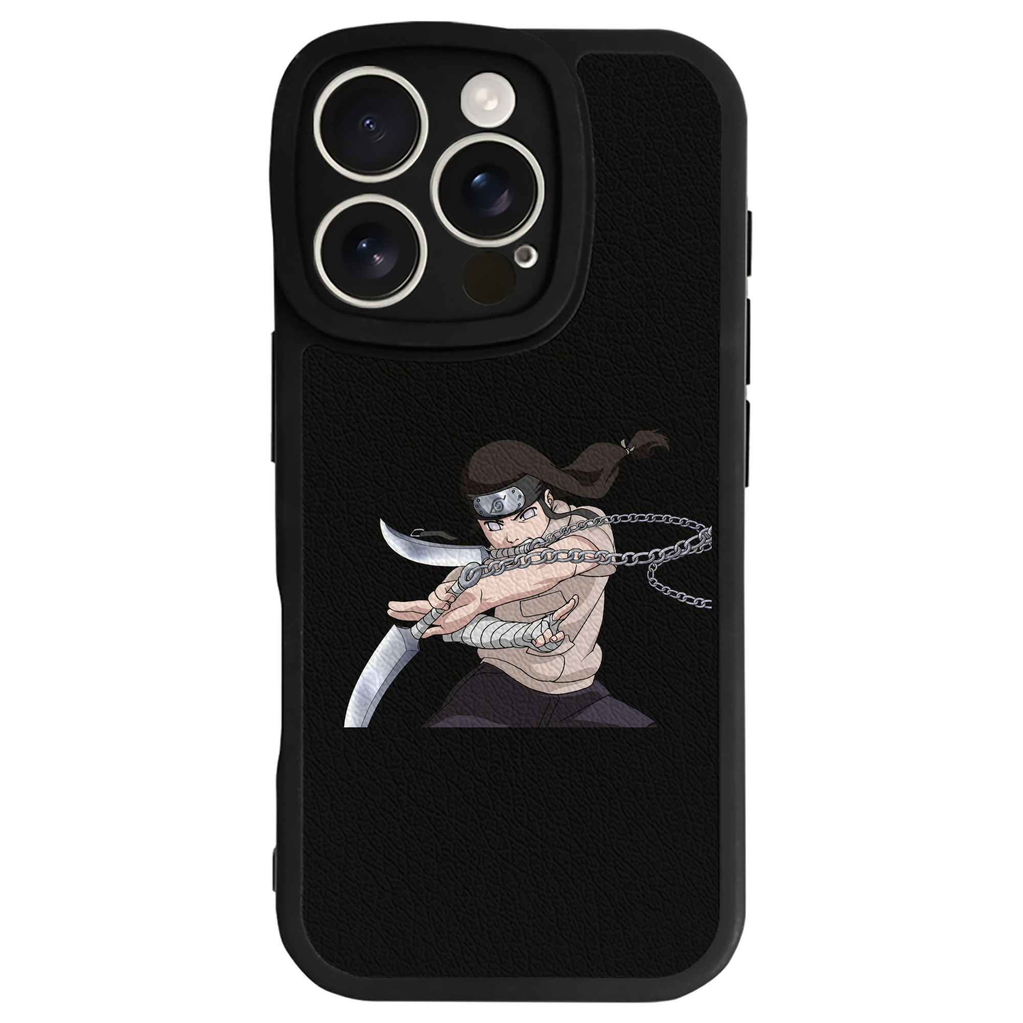 （画像用） NARUTO -ナルト- 日向ネジ Hyūga Neji 【iPhone 16シリーズ対応】シリコンスマホケース（レザー調） 材質：シリコン